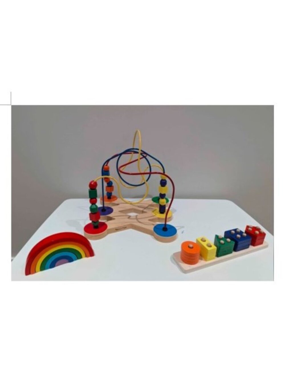 Melissa & Doug Classic Bead Maze, Rainbow, Shape Sorter & Stacker